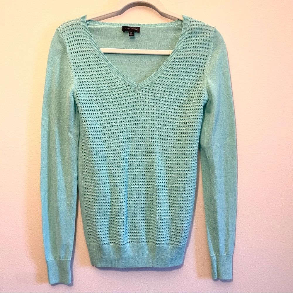 The Limited v-neck teal sweater size xs